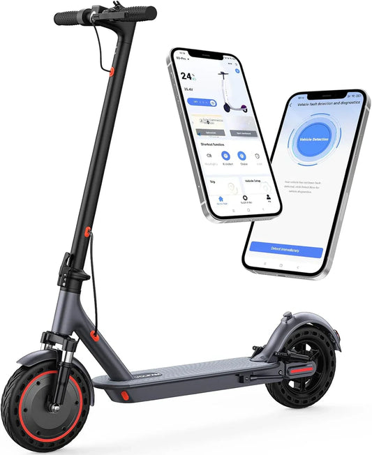 Electric Scooter 350W/500W Powerful Motor 8.5 In./10 In. Solid Tires 19/22Mph 28/21/12 Miles Range
