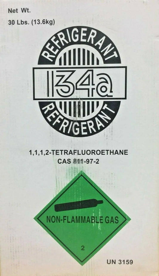 R134A, 134a, 30lb Cylinder 1,1,1,2-Tetrafluoroethane Automotive