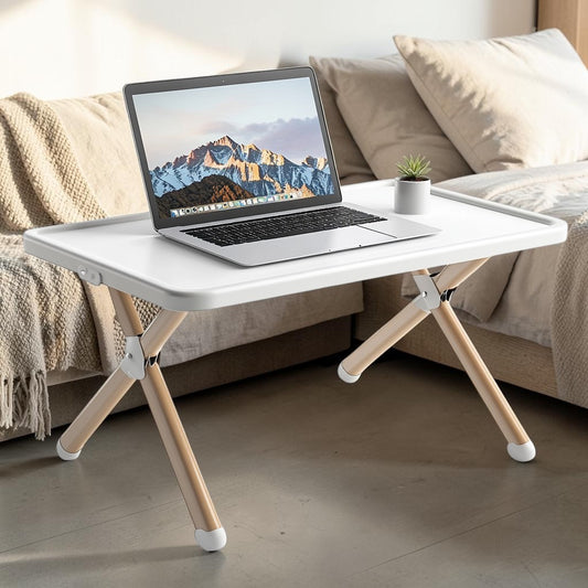 Umloy Foldable Bed Tray Desk - Portable Laptop Stand with Tablet Slot & Cooling Holes for Bed, Sofa & Floor - Ergonomic Home Office