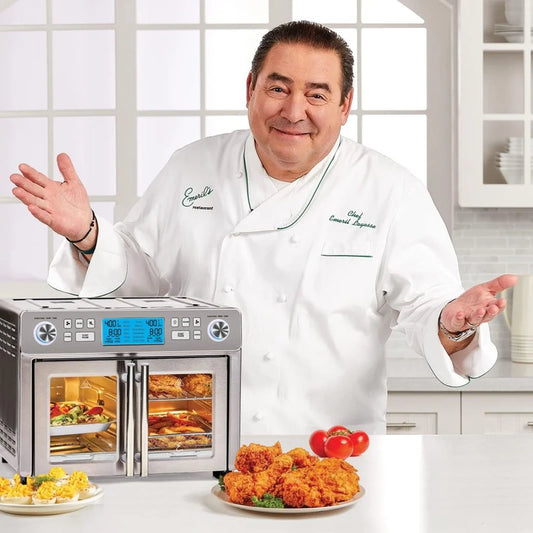 Emeril Lagasse Dual Zone 360 Air Fryer Oven Combo With French Door, 25 Qt. Extra Large, Cook Two Foods In Different Ways
