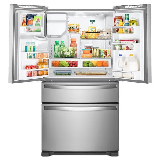 Whirlpool 24.5-Cu. Ft. 4-Door French Door Refrigerator With Ice Maker, Fingerprint Resistant Stainless Steel Energy Star