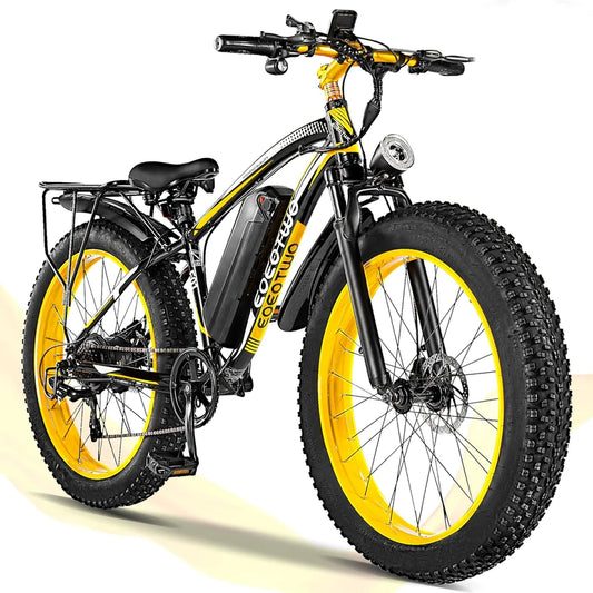 Electric Bike For Adults,1500W Peak Motor E Bikes, 26 In. Fat Tire Electric Mountain Bike