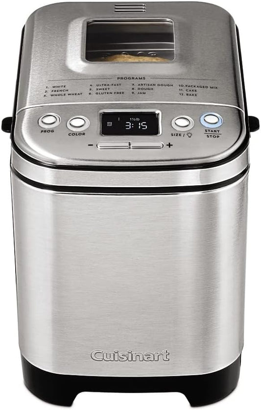 Cuisinart Bread Maker Machine, Compact And Automatic, Up To 2lb Loaves