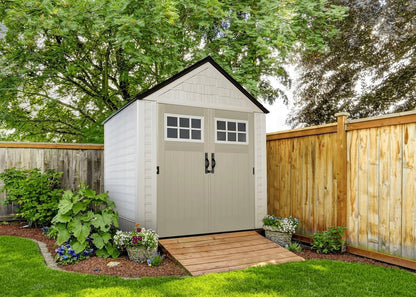Rubbermaid Resin Outdoor Storage Shed With Floor