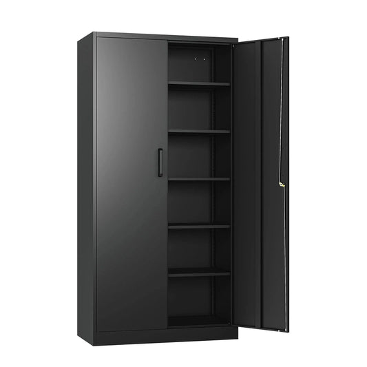 Sisesol 71 In. Metal Garage Storage Cabinet With 2 Doors