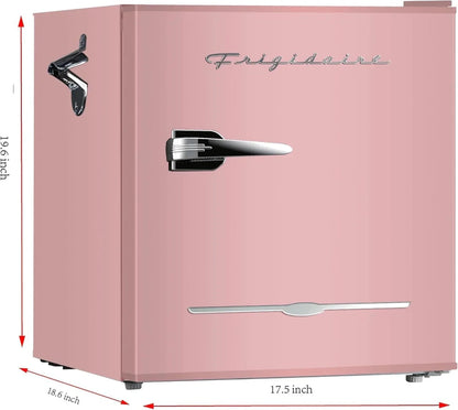 Frigidaire EFR176 Retro Compact Fridge With Chiller Mini Refrigerator With Built-In Bottle Opener For Office, Bedroom, Dorm Room Or Cabin