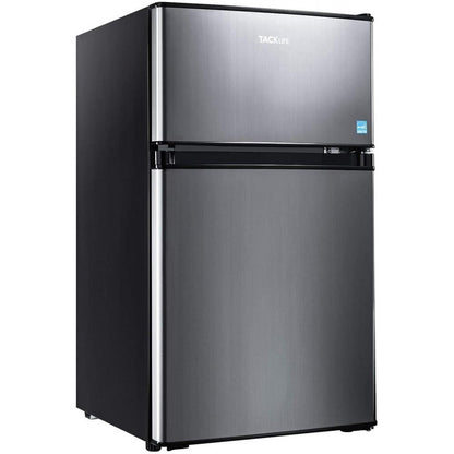 G Mini Fridge With Freezer, 3.1 Cu. Ft. Small Refrigerator, Compact Refrigerator With LED Light, 2 Doors, Mini Fridge For Bedroom, Office, HPVFR310