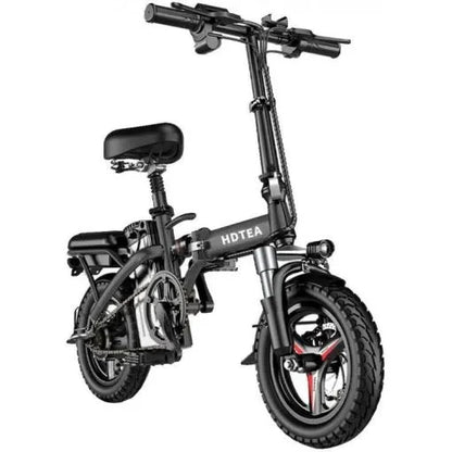 Folding Electric Bike, 250W Electric Bike Suitable For Adults And Teenagers Removable Battery Fat Tire Electric Bike Beach Snow Bicycle