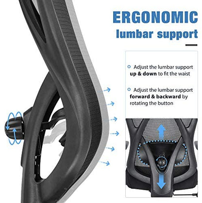 Sunnow Ergonomic Office Chair, Mesh Computer Desk Chair, High Back Executive Task Chair