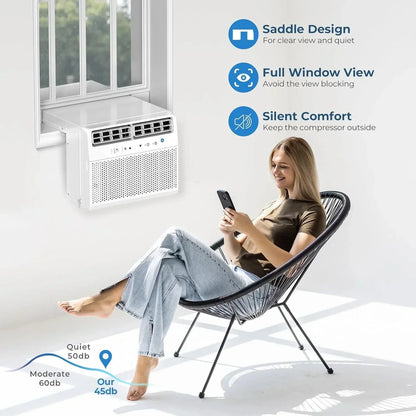 Antarctic Star U-Shaped Window Air Conditioner 12000 BTU Ultra-Quiet Window Air Conditioner Cools