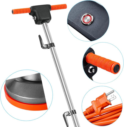 Commercial Floor Scrubber Machine With Brushes And Pads, Heavy Duty Floor Buffer Polisher And Cleaner, Deep Cleaning Tile And Grout
