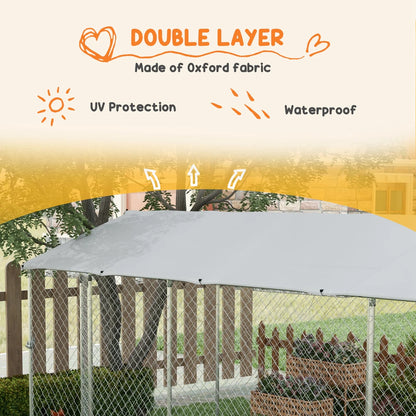 PawHut 19.7' x 7.5' x 7.5' Outdoor Dog Kennel With Waterproof Roof