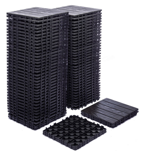 76-Pack Plastic Interlocking Deck Tiles, 68.80 Sq. Ft. Outdoor Plastic Flooring Super Durable And Waterproof All-Weather Indoor/Outdoor
