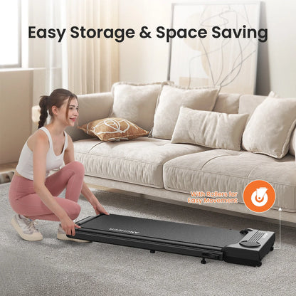 Ancheer Portable Folding Walking Pad 300lb, 7.5 MPH Under Desk Treadmill With Remote Control And LED Display