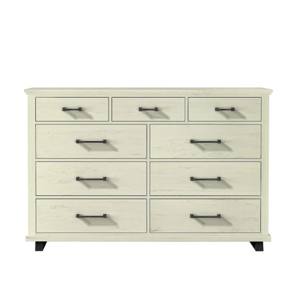 Farmhouse 4-Piece Bedroom Set, 2 Nightstand, 1 Chest And 1 Dresser