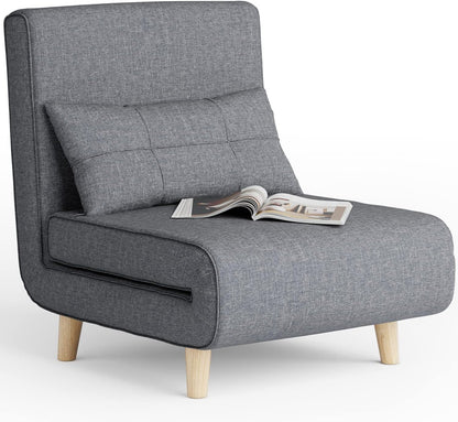3-in-1 Sleeper Chair Bed Convertible Chair Bed Futon Sofa With Adjustable Backrest