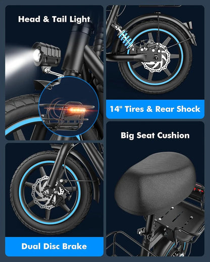 Electric Scooter For Adults With Large Center Basket