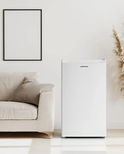 Upstreman 3.2 Cu. Ft. Mini Fridge Freezer Single Door Fridge Dorm Fridge Adjustable Thermostat
