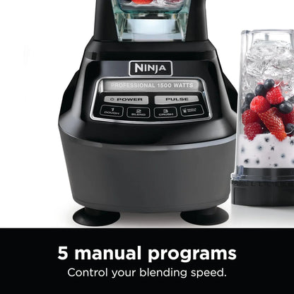 Ninja Mega Kitchen System, 1500-Watt, 72-Ounce Full-Size Blender And 8-Cup Food Processor With 2 16-Ounce To-Go Cups