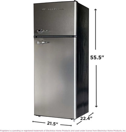 Frigidaire 2 Door Apartment Size Refrigerator Freezer Combo 7.5 Cu. Ft. Platinum Series Stainless