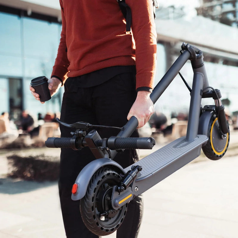 Electric Scooter, 350W/500W Powerful Motor, 8.5 In./10 In. Solid Tires, 19/22Mph, 28/21/12 Miles Range, Dual Braking