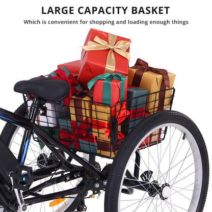 Garvee 3 Wheel Electric Bicycle For Men Women, 350W Motor Electric Tricycle For Adults