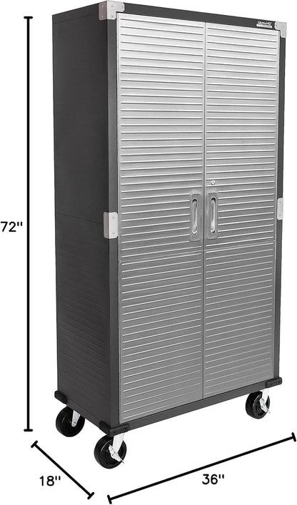 Seville Classics UltraHD Steel Storage Cabinet, 36 In.W x 18 In.D x 72 In.H