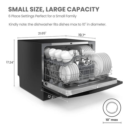 Comfee' Portable Countertop Dishwasher For Dorm, RV And Apartment