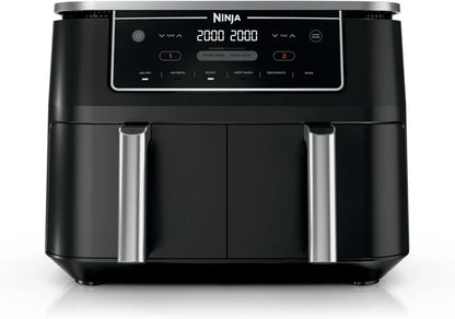 Ninja Foodi 10QT 6-in-1 DualZone Smart XL Air Fryer, 2 Independent 5QT Baskets, Smart Cook Thermometer, Match Cook, Smart Finish, Air Fry, DZ550