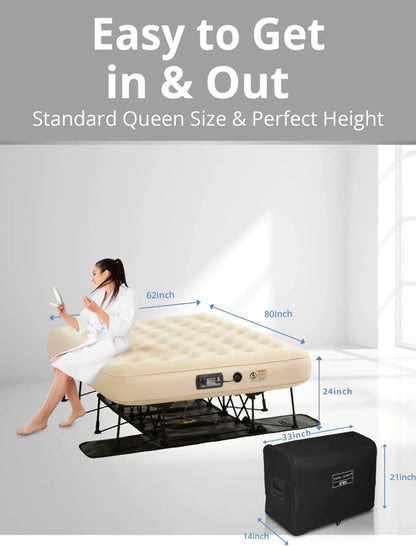 Simpli Comfy Queen Ez Air Mattress With Frame And Pump