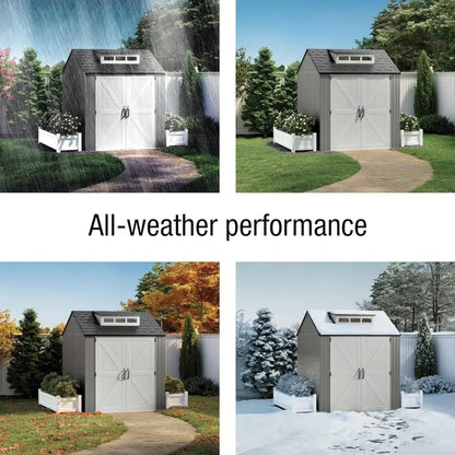 Rubbermaid Resin Outdoor Storage Shed With Floor