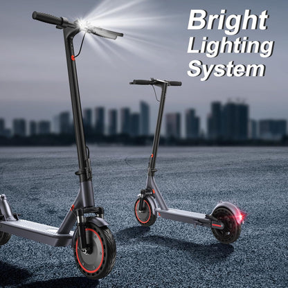 Electric Scooter 350W/500W Powerful Motor 8.5 In./10 In. Solid Tires 19/22Mph 28/21/12 Miles Range