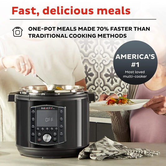 Instant Pot Pro 8 Qt. 10-in-1 Pressure Cooker, Rice/Grain Cooker