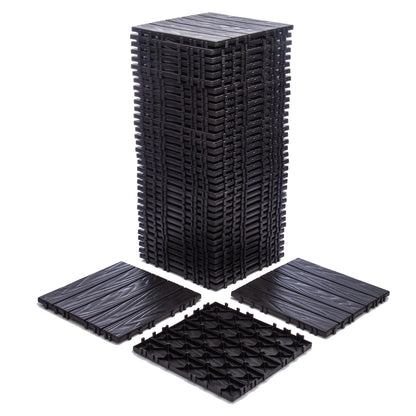 76-Pack Plastic Interlocking Deck Tiles, 68.80 Sq. Ft. Outdoor Plastic Flooring Super Durable And Waterproof All-Weather Indoor/Outdoor