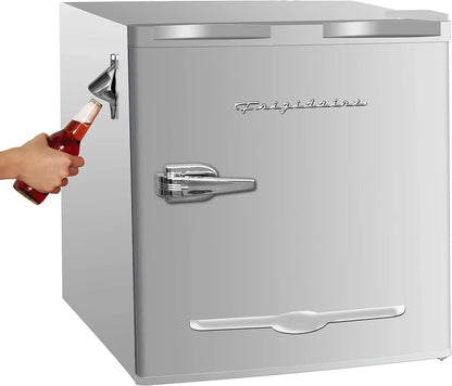Frigidaire EFR176 Retro Compact Fridge With Chiller Mini Refrigerator With Built-In Bottle Opener For Office, Bedroom, Dorm Room Or Cabin