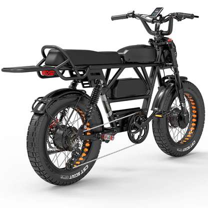 Lankeleisi x-Black Knight 1000W 2 Dual Motor 20 In. Fat Bike Fully E-Mountainbike 45Ah
