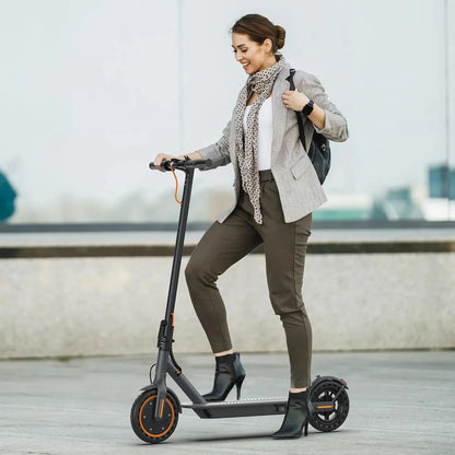 Electric Scooter, 350W/500W Powerful Motor, 8.5 In./10 In. Solid Rubber Tires, 19/22 Mph, 28/21/12 Mile Range, Dual Brakes