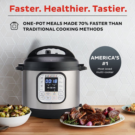 Instant Pot Duo 6 Qt. Electric Pressure Cooker 7-In-1 With Easy-Release Steam Switch