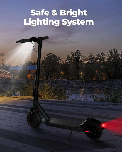 Electric Scooter, 350W/500W Powerful Motor, 8.5 In./10 In. Solid Rubber Tires, 19/22 Mph, 28/21/12 Mile Range, Dual Brakes