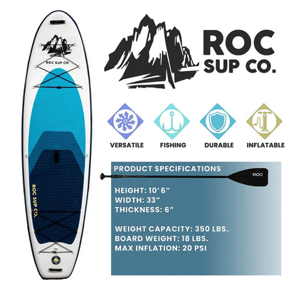 Roc Inflatable Stand Up Paddle Boards 10 Ft. 6 In
