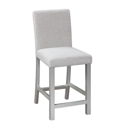 Modern 5-Piece Dining Set With Square Counter Height Table And 4 Upholstered Chairs