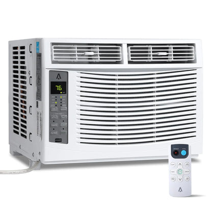 Window Air Conditioner With Reusable Filter And Controls, 6000 BTU 115V, Suitable For 250 Sq. Ft