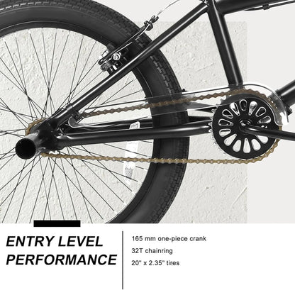 Weize Freestyle BMX Bicycle 20 In. Stunt Bike For Kids And Adults Men And Women High Strength Steel Frame 360 Degree Rotor Freestyle