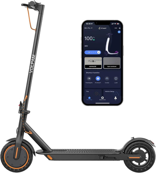 Electric Scooter 350W/500W Powerful Motor 8.5 In./10 In. Solid Tires 19/22Mph 28/21/12 Miles Range