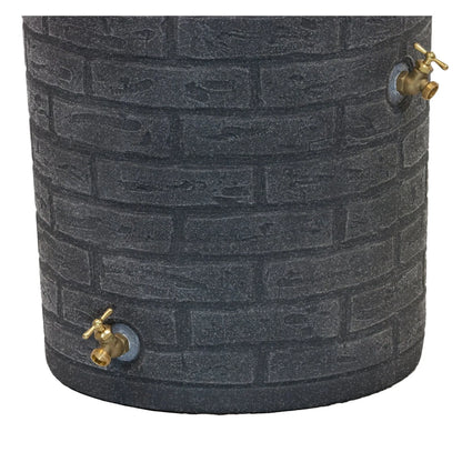 Good Ideas IMP-D50-DAR Impressions Downton Rain Saver Rain Barrel, 50 Gallon, Dark Granite