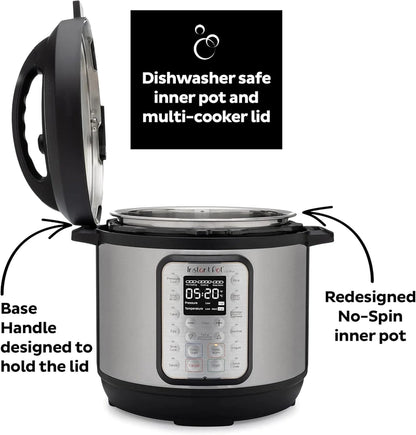 9-in-1 Multicooker, Pressure Cooker, Slow Cook, Rice Maker, Steamer, Sauté, Yogurt, Warmer And Sterilizer, Includes App With Over 800 Recipes