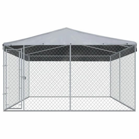 Outdoor Dog Kennel With Roof 150.4