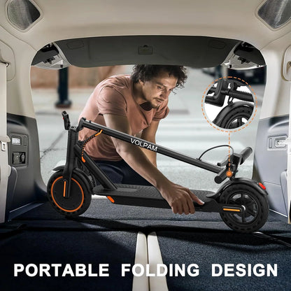 Electric Scooter, 350W/500W Powerful Motor, 8.5 In./10 In. Solid Tires, 19/22Mph, 28/21/12 Miles Range, Dual Braking
