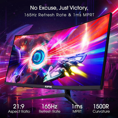 Sceptre 34 In. 165Hz Curved Ultrawide Wqhd Monitor