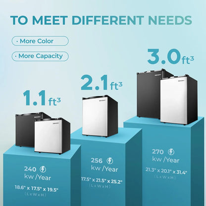 Upright Freezer, 3.0Cubic Feet, Single Door Compact Mini Freezer With Reversible Door Small Freezer For Home/Dorms/Apartment/Office